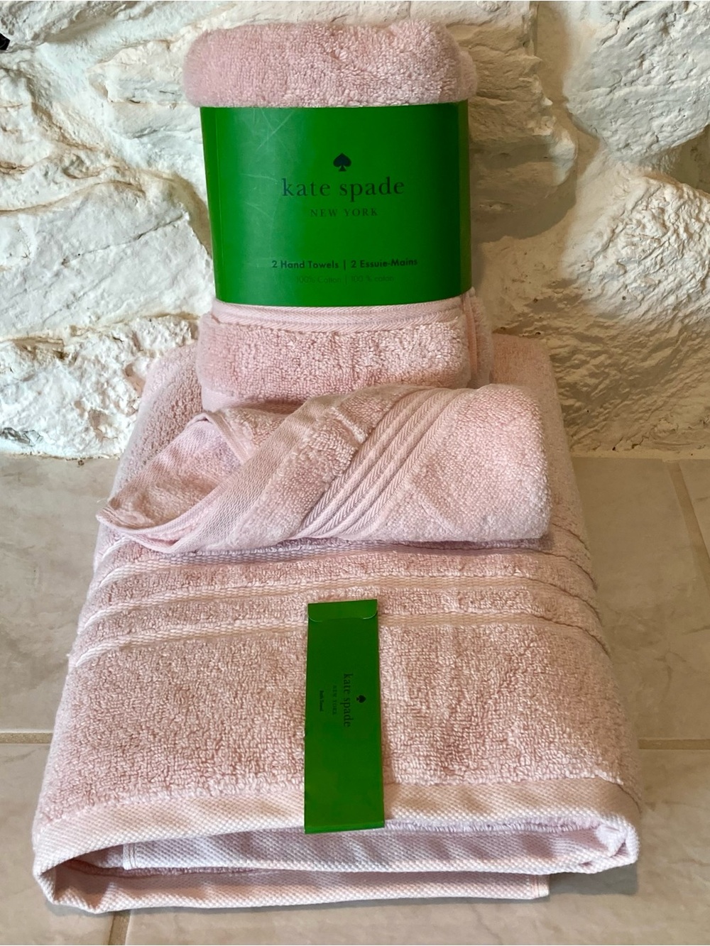 NWT Kate Spade New York bath bundle in adorable pale blush pink